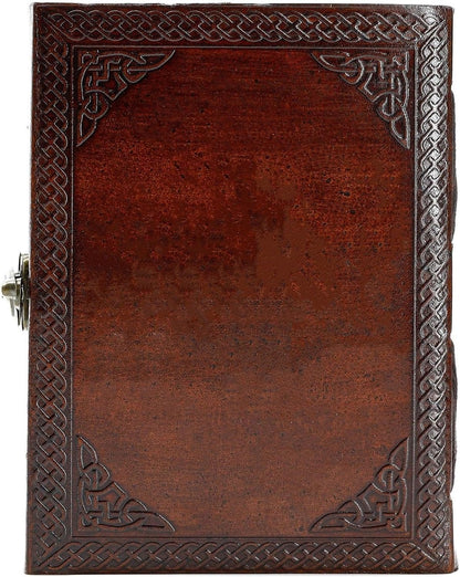 Handmade Leather Double Dragon Journal | Writing Notebook Diary | Bound Daily Notepad for Men & Women Unlined Paper Medium, Writing Pad for Artist, Sketch